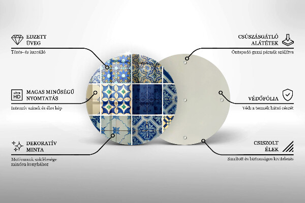 Deska kuchenna szklana Ozdobne kafelki płytki