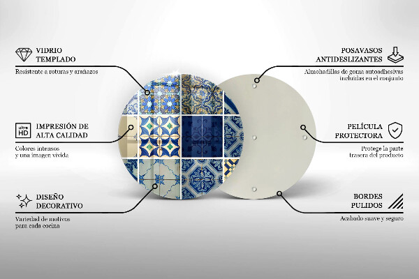 Deska kuchenna szklana Ozdobne kafelki płytki