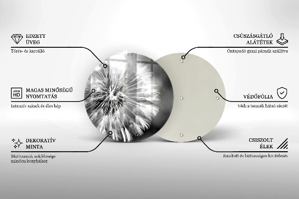 Deska kuchenna szklana Delikatny dmuchawiec
