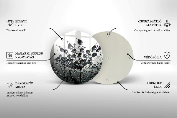 Deska kuchenna szklana Dmuchawce i rosa