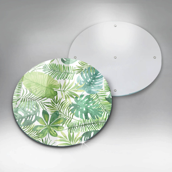 Deska kuchenna szklana Akwarele boho liście