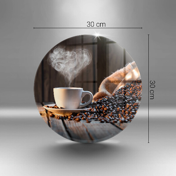 Deska kuchenna szklana Filiżanka kawy i serce