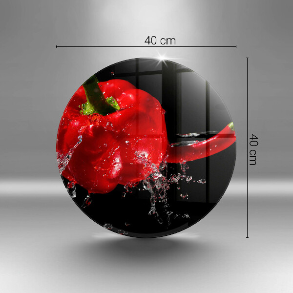 Deska kuchenna szklana Czerwone papryki w wodzie