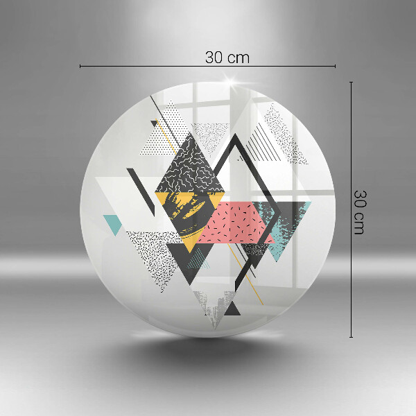 Deska kuchenna szklana Abstrakcja trójkąty