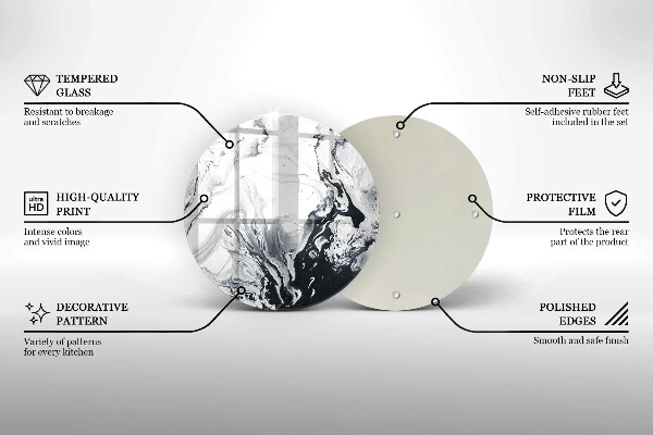 Deska kuchenna szklana Abstrakcja tusz