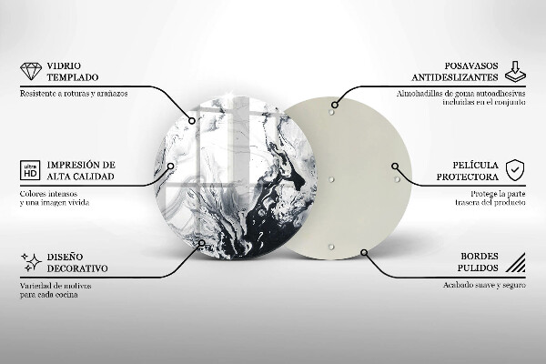 Deska kuchenna szklana Abstrakcja tusz