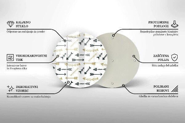 Deska kuchenna szklana Wzór boho strzałki