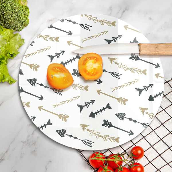 Deska kuchenna szklana Wzór boho strzałki