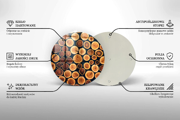 Deska kuchenna szklana Drewniane pieńki drzew