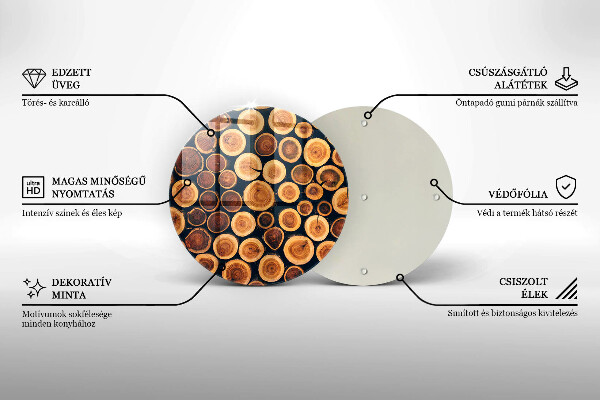 Deska kuchenna szklana Drewniane pieńki drzew