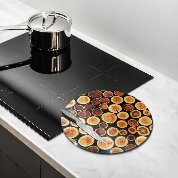 Deska kuchenna szklana Drewniane pieńki drzew