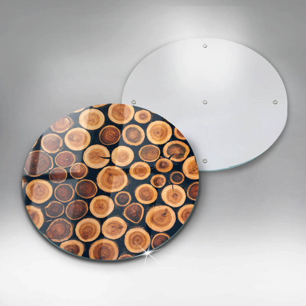 Deska kuchenna szklana Drewniane pieńki drzew