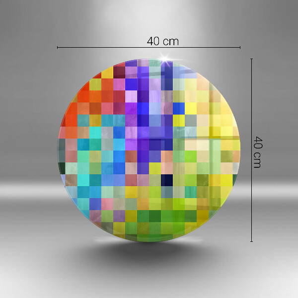 Deska kuchenna szklana Kolorowe kwadraty piksele