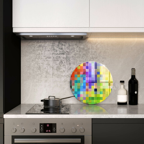 Deska kuchenna szklana Kolorowe kwadraty piksele