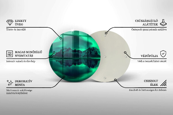Deska kuchenna szklana Pejzaż zorza polarna