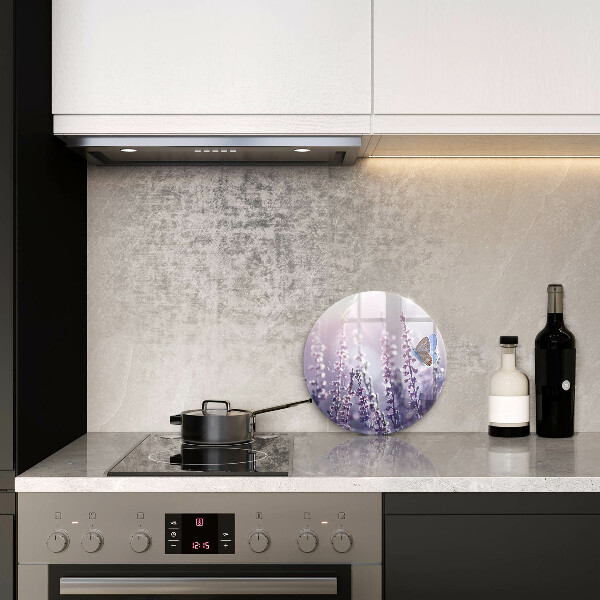 Deska kuchenna szklana Polne kwiaty i motyl