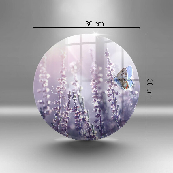 Deska kuchenna szklana Polne kwiaty i motyl