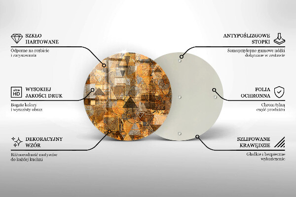 Deska kuchenna szklana Wzór figury geometryczne