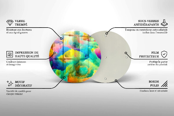 Deska kuchenna szklana Barwna abstrakcja