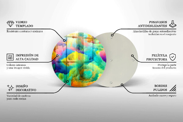Deska kuchenna szklana Barwna abstrakcja
