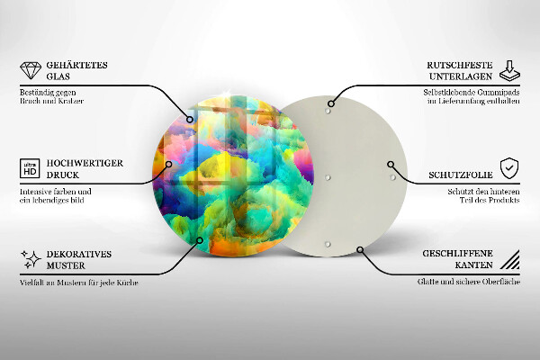 Deska kuchenna szklana Barwna abstrakcja