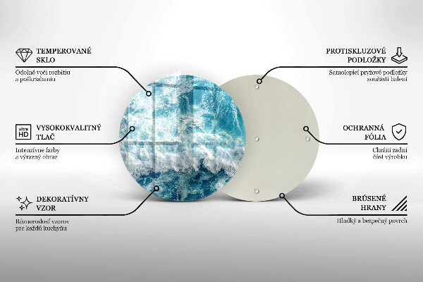 Deska kuchenna szklana Woda morskie fale