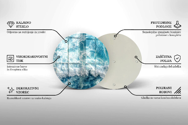 Deska kuchenna szklana Woda morskie fale