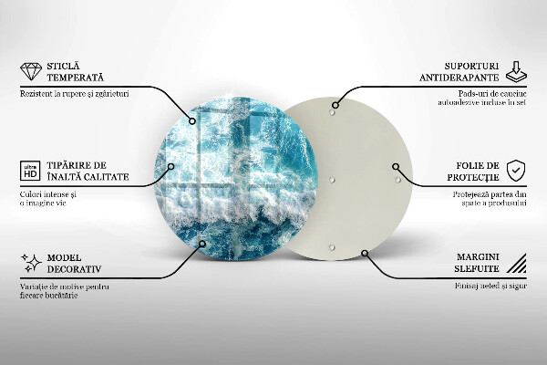 Deska kuchenna szklana Woda morskie fale