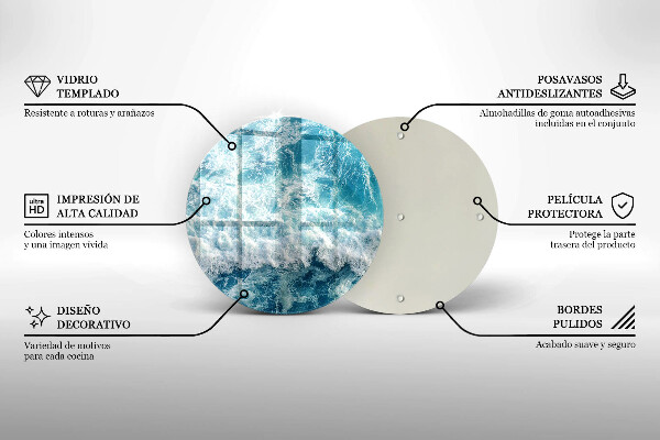 Deska kuchenna szklana Woda morskie fale