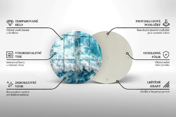 Deska kuchenna szklana Woda morskie fale