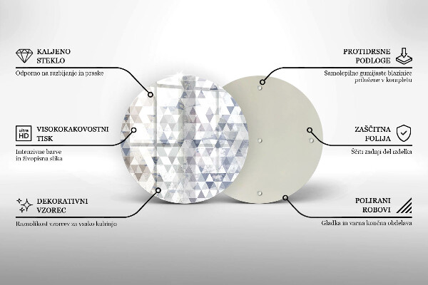 Deska kuchenna szklana Wzór trójkąty
