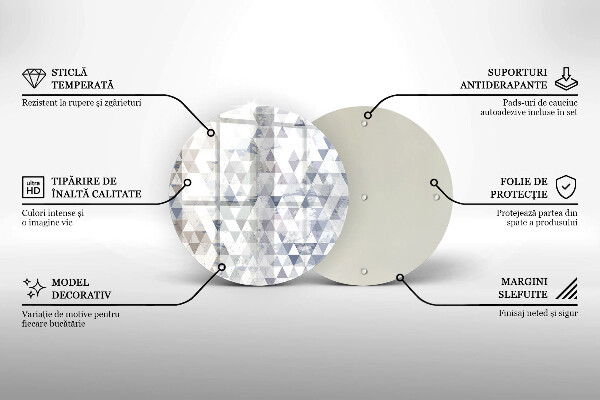 Deska kuchenna szklana Wzór trójkąty