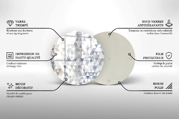 Deska kuchenna szklana Wzór trójkąty