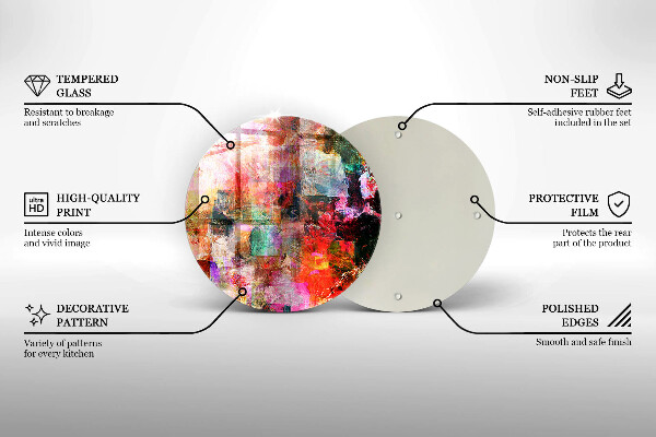 Deska kuchenna szklana Abstrakcja farby