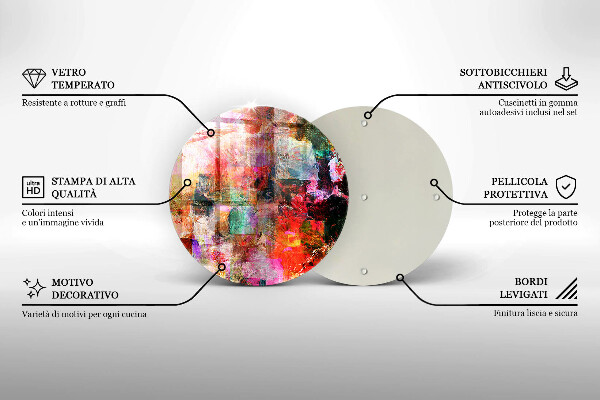 Deska kuchenna szklana Abstrakcja farby