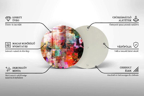 Deska kuchenna szklana Abstrakcja farby