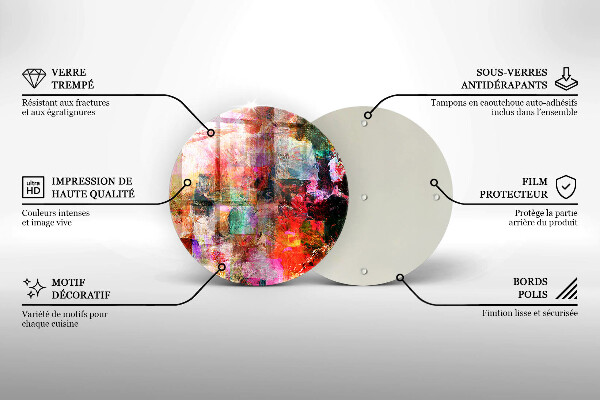 Deska kuchenna szklana Abstrakcja farby