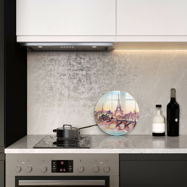 Deska kuchenna szklana Pejzaż Paryż wieża Eiffla