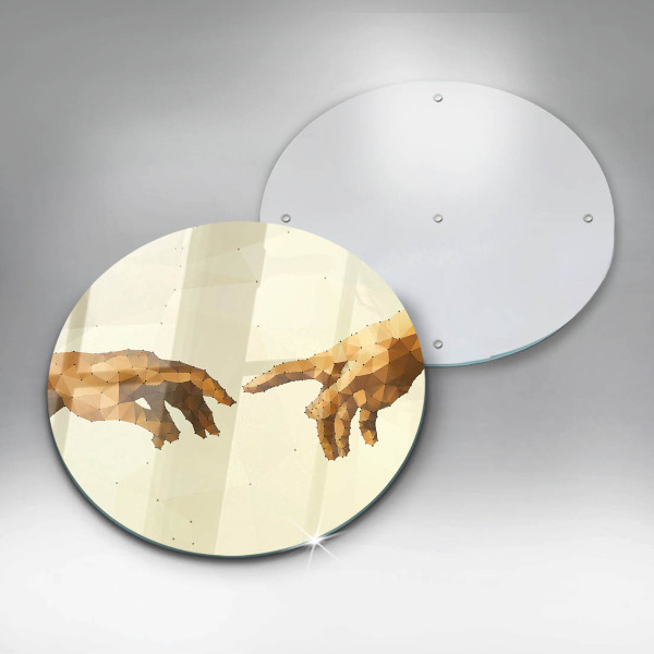 Deska kuchenna szklana Stworzenie Adama dłonie