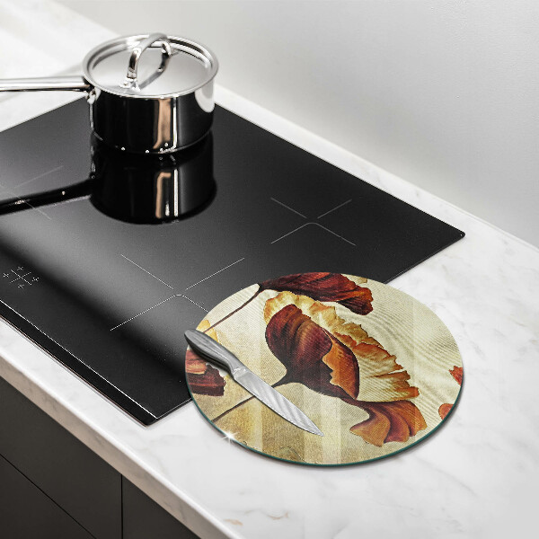 Deska kuchenna szklana Malowane boho kwiaty