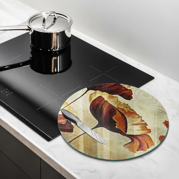 Deska kuchenna szklana Malowane boho kwiaty