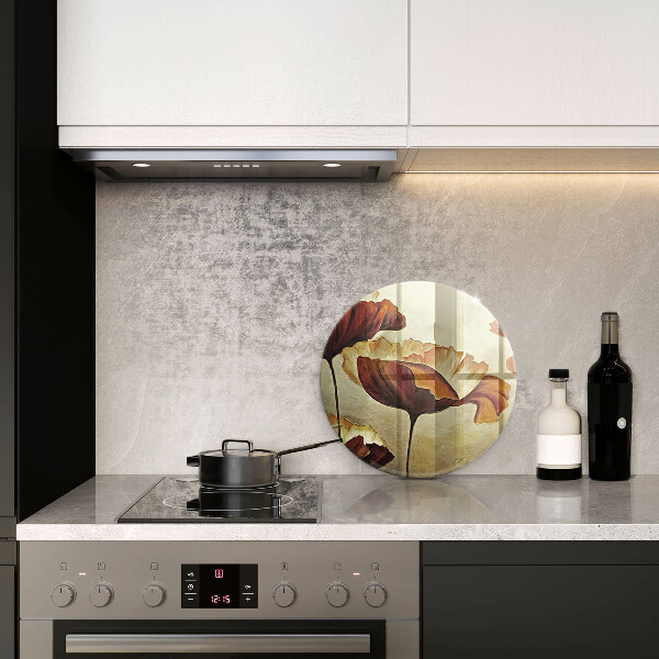 Deska kuchenna szklana Malowane boho kwiaty