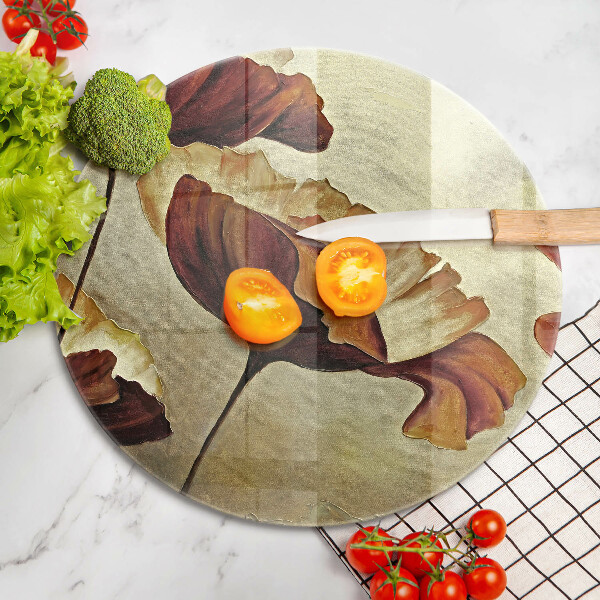 Deska kuchenna szklana Malowane boho kwiaty