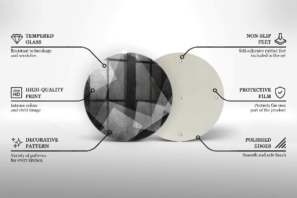 Szklana deska kuchenna Geometryczna abstrakcja