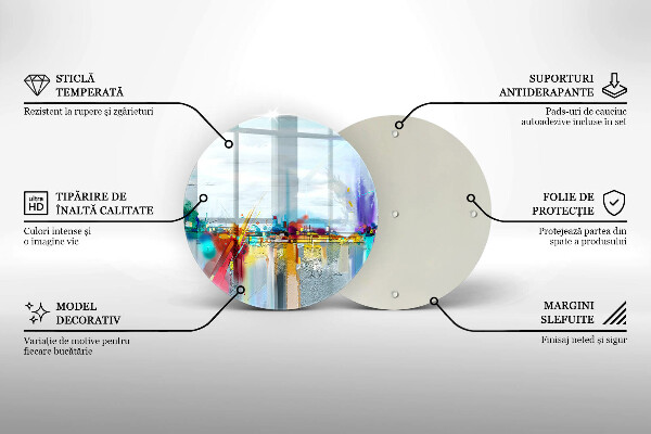 Szklana deska kuchenna Malowana abstrakcja