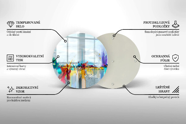 Szklana deska kuchenna Malowana abstrakcja