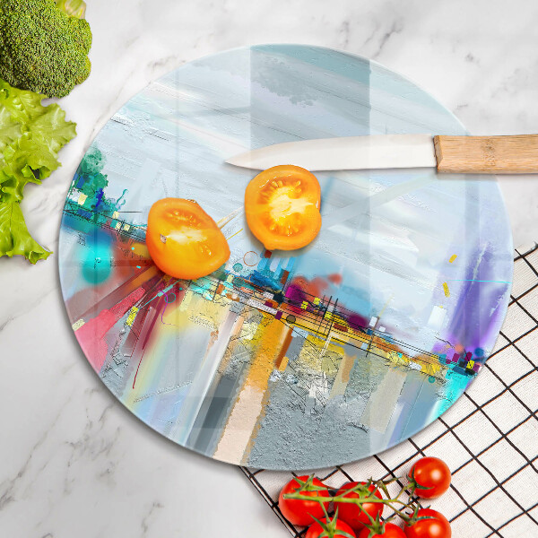 Szklana deska kuchenna Malowana abstrakcja