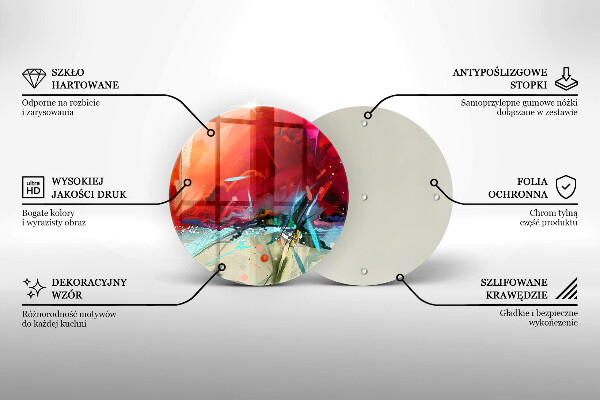 Szklana deska kuchenna Malowana abstrakcja