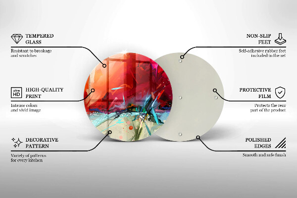 Szklana deska kuchenna Malowana abstrakcja