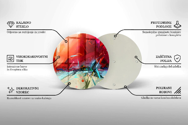 Szklana deska kuchenna Malowana abstrakcja